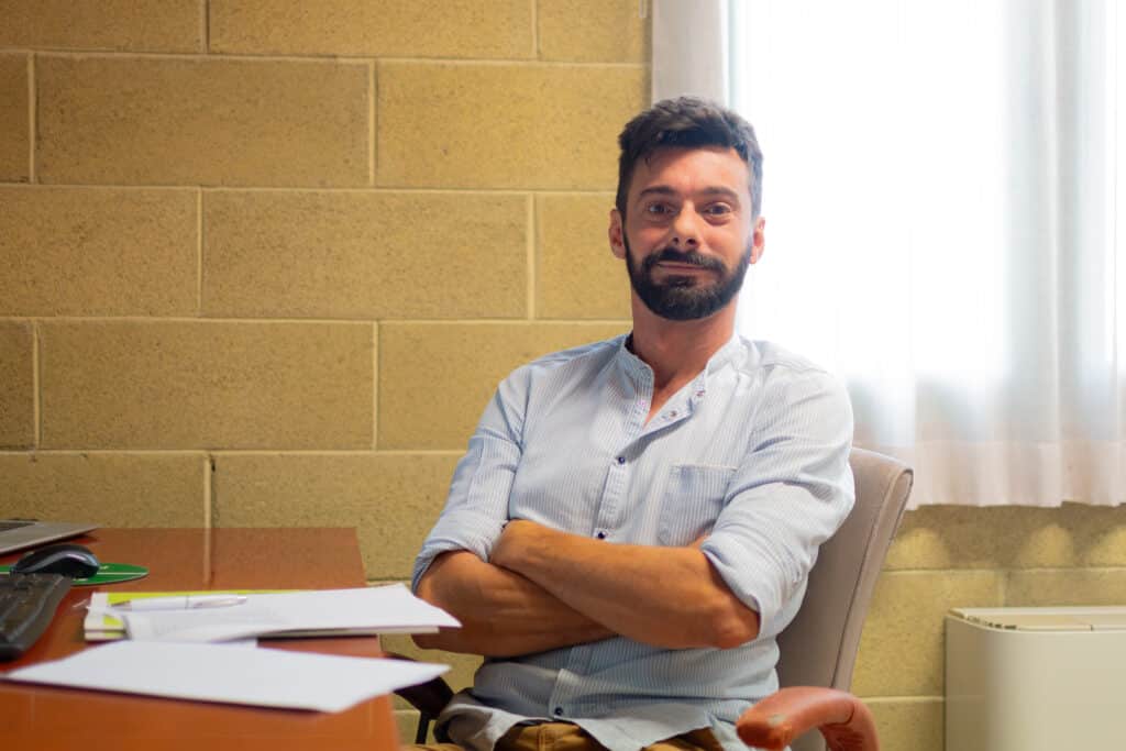 Alberto Fantoni, responsabile commerciale di TECNOVIVAI, vivaio di alberi ornamentali e ad alto fusto a Canneto sull'Oglio (Lombardia).